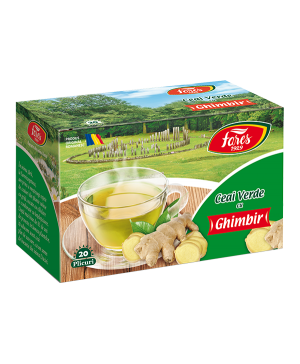 FARES CEAI VERDE CU GHIMBIR (20 pliculețe) FARES CEAI VERDE CU GHIMBIR (20 pliculețe)